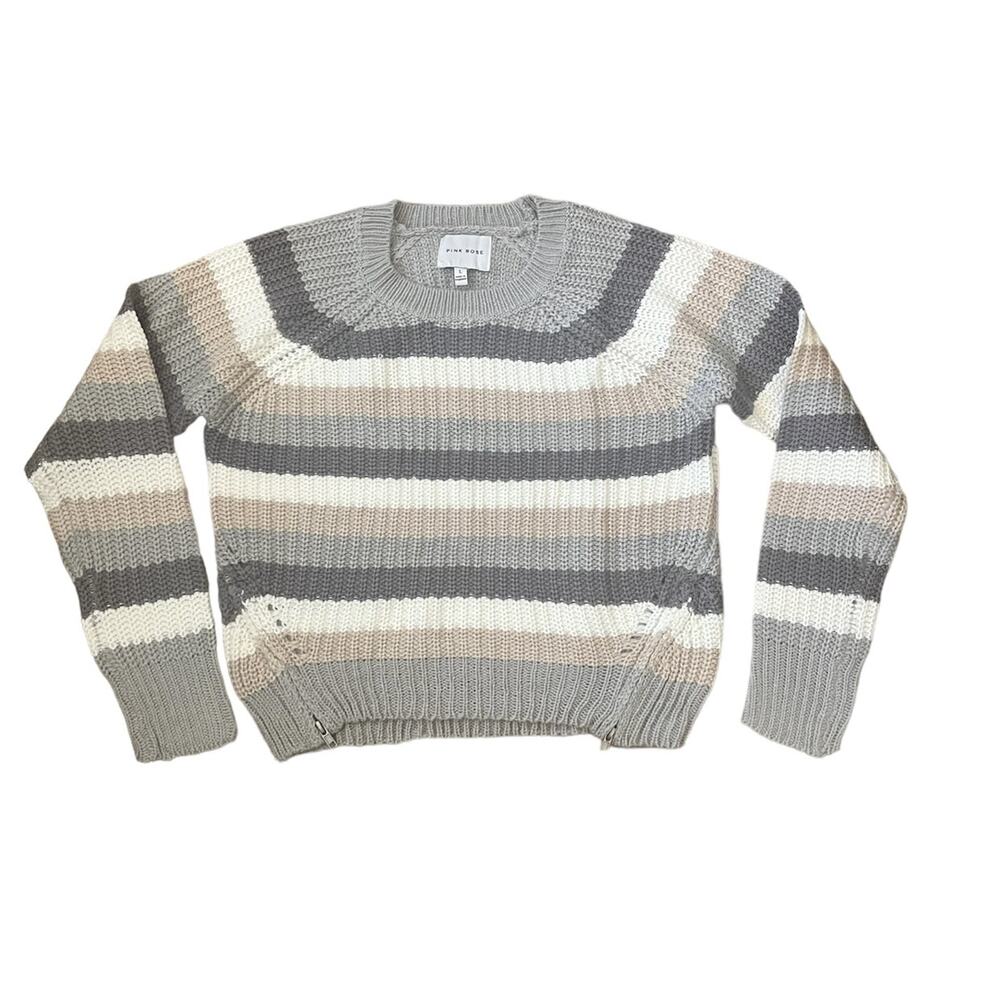 Pink Rose (YL) Chunky Knit Sweater